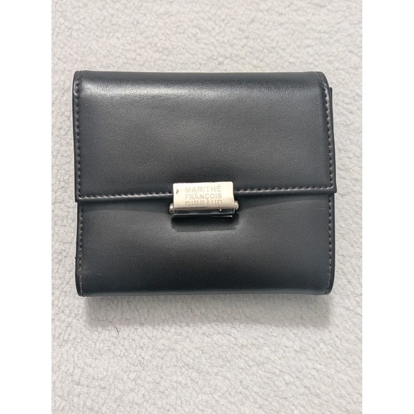 Marithe‎ Francois Girbaud Classic Logo Trifold Wallet Brown Leather